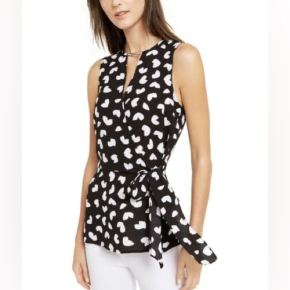 Michael Kors Tops - Nwt‎ Michael Kors Black And White Blouse Size M